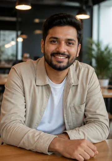 Dev seated in a Bangalore cafe profile photo
