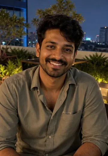 Aditya on a Chennai terrace in a profile photo