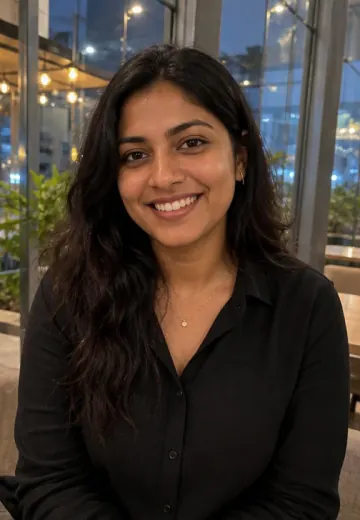 Kavya in a Chennai after-work cafe profile photo